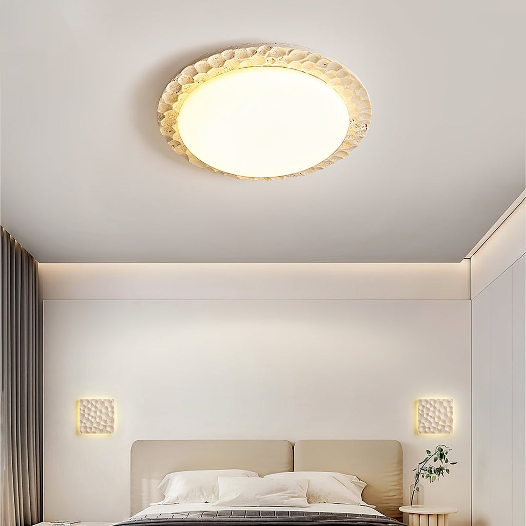 Travara Stone Halo Ceiling Light