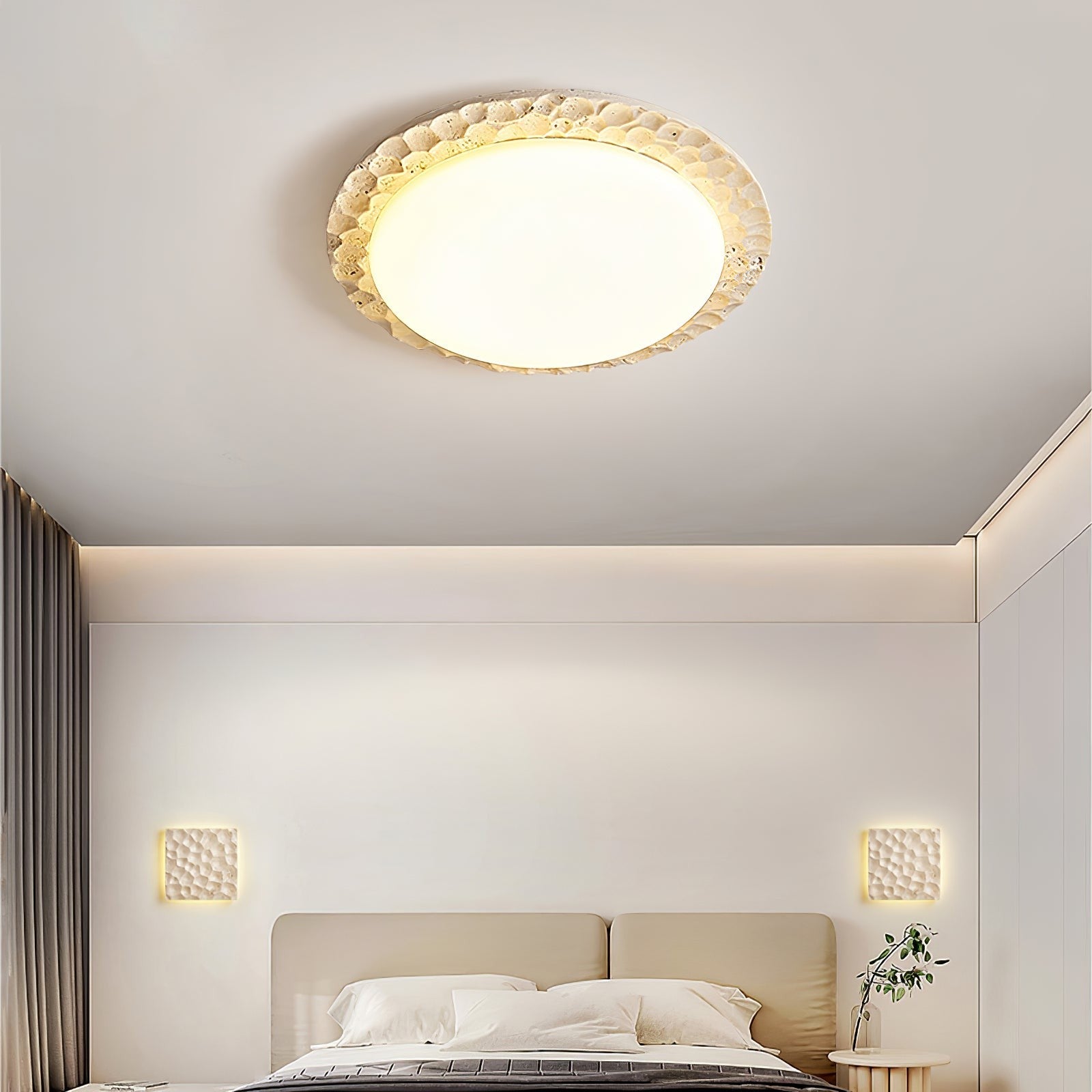 Travara Stone Halo Ceiling Light
