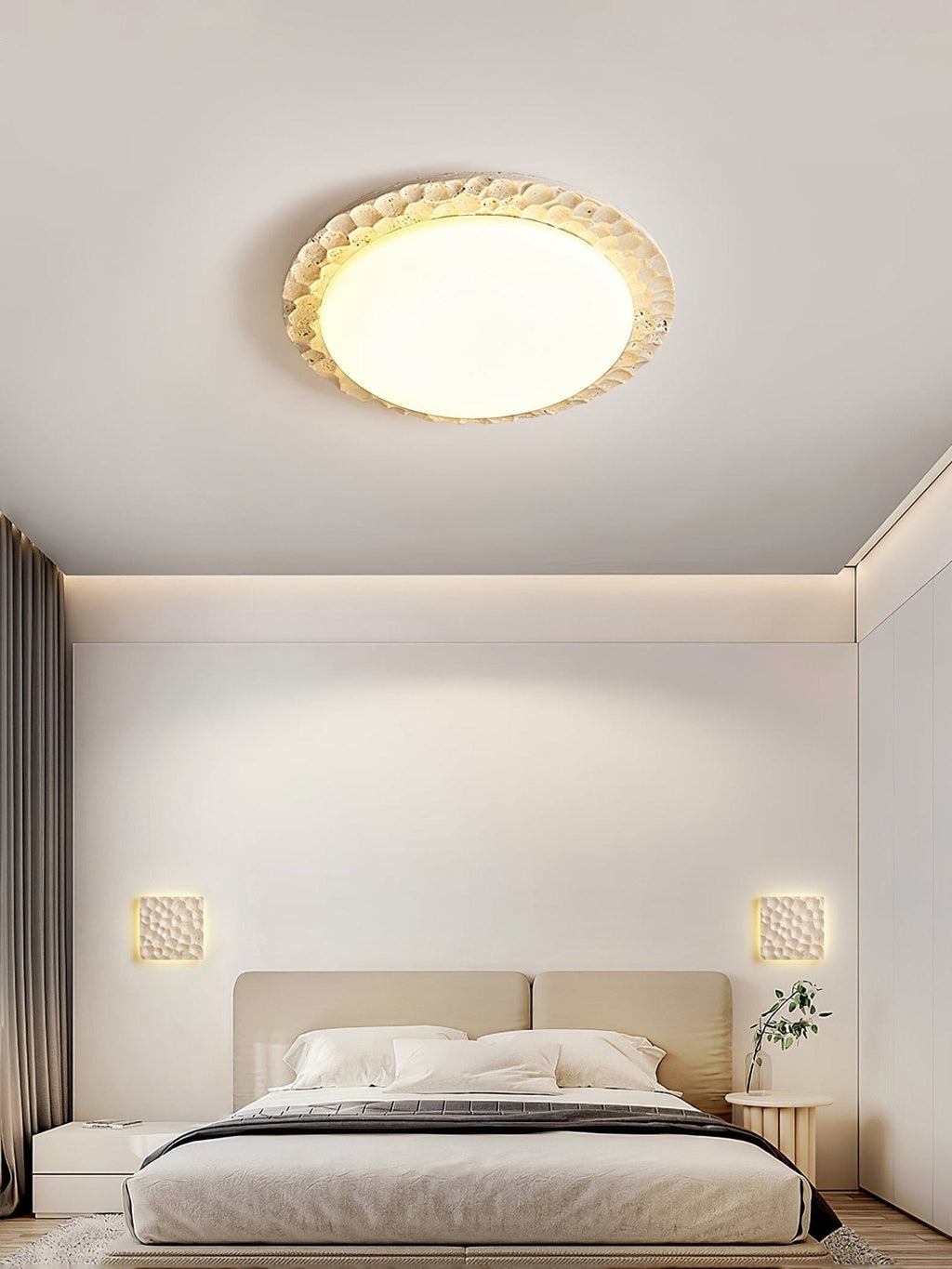 Travara Stone Halo Ceiling Light