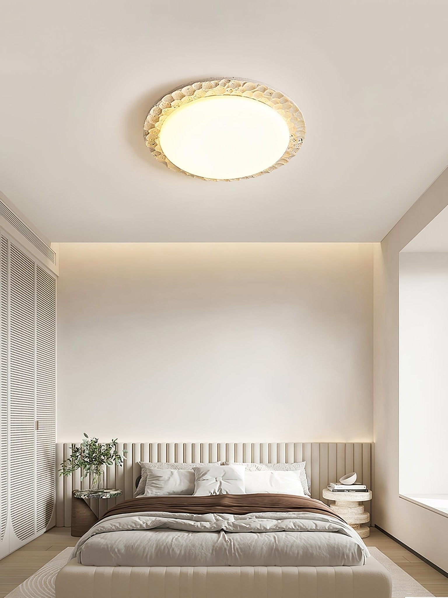 Travara Stone Halo Ceiling Light