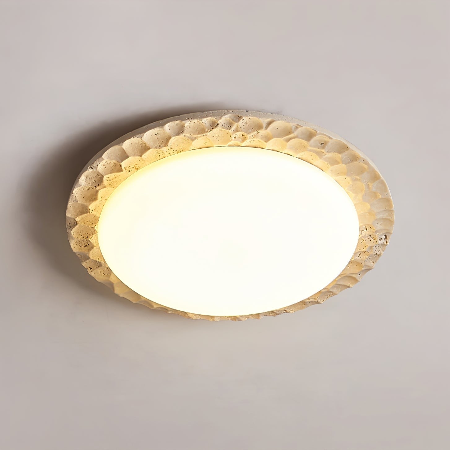 Travara Stone Halo Ceiling Light