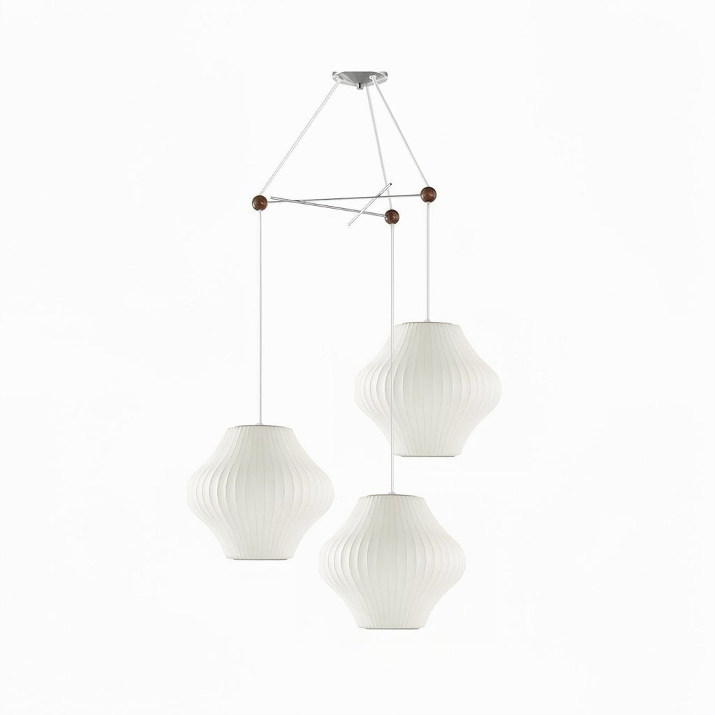 Triple Pear Bubble Pendant Cluster