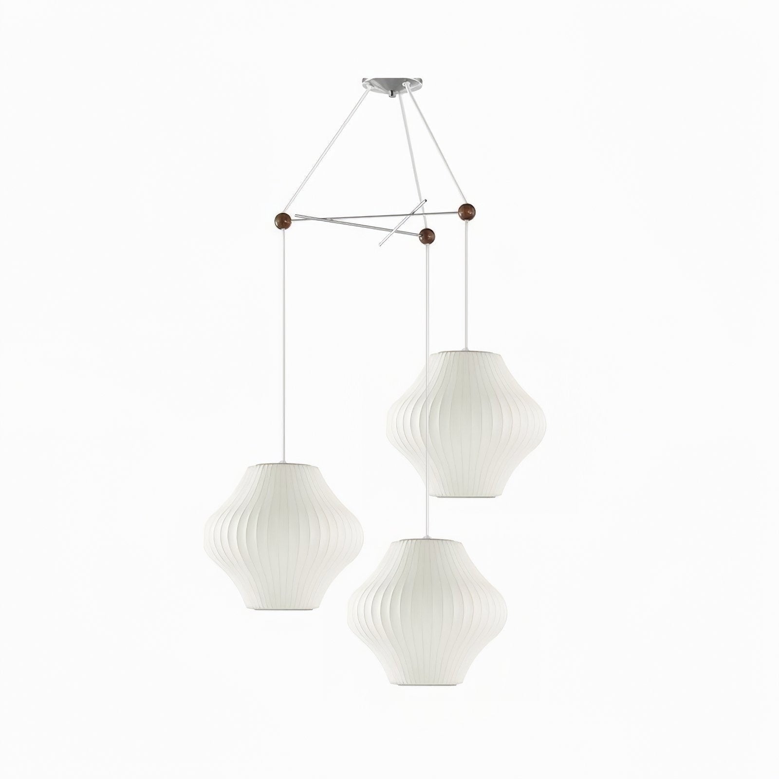 Triple Pear Bubble Pendant Cluster