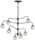 Ume 8-Light Pendant - Dark Smoke - Thumbprint Cool Grey