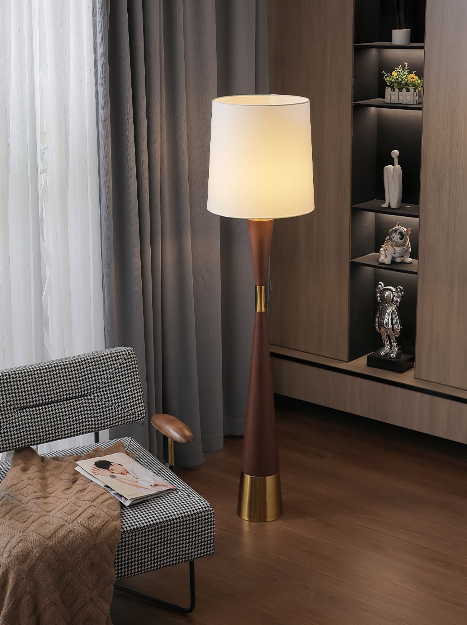Valcero Wood Grain Floor Lamp