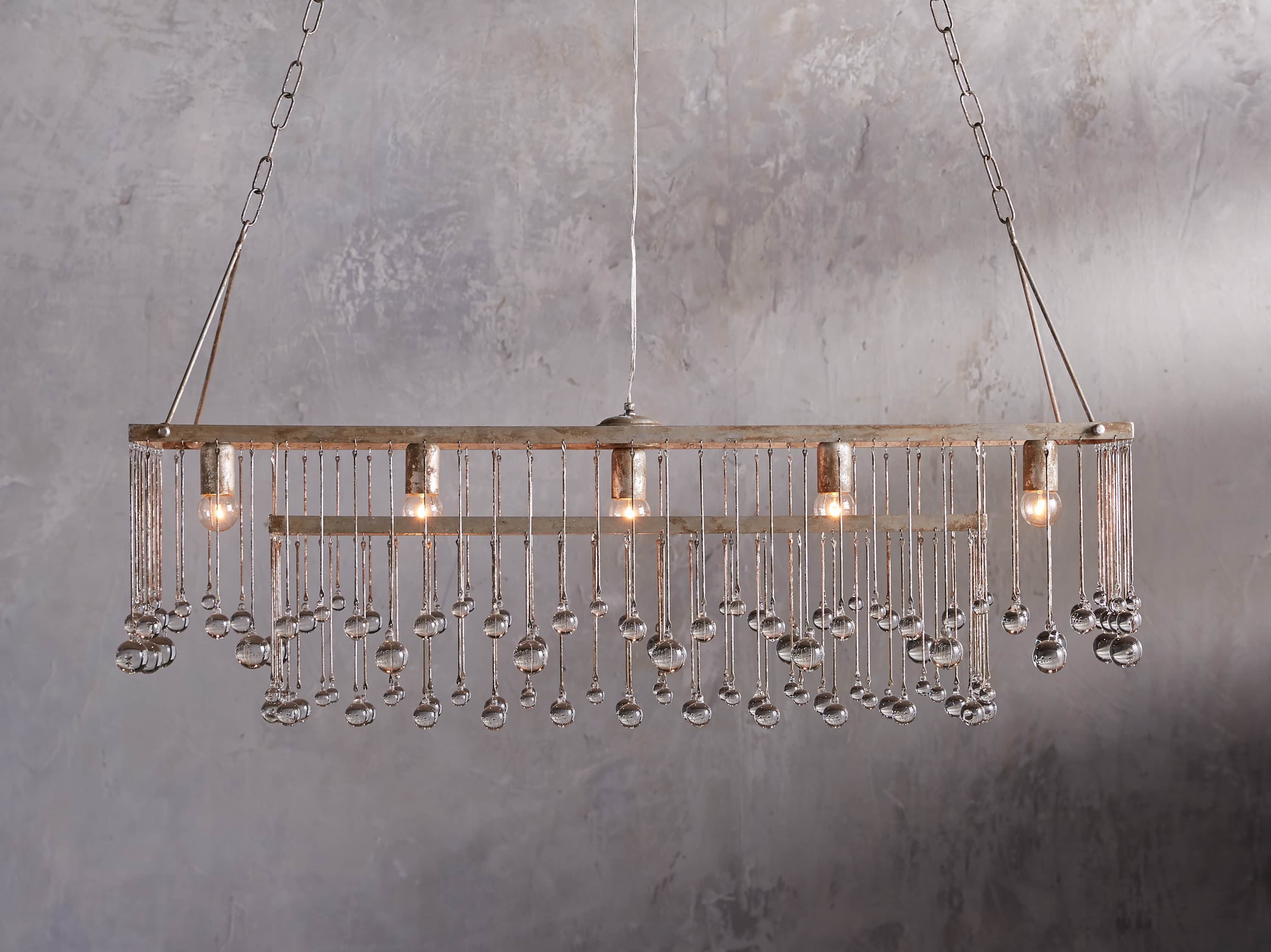 Valcrest Crystal Cage Rectangular Chandelier