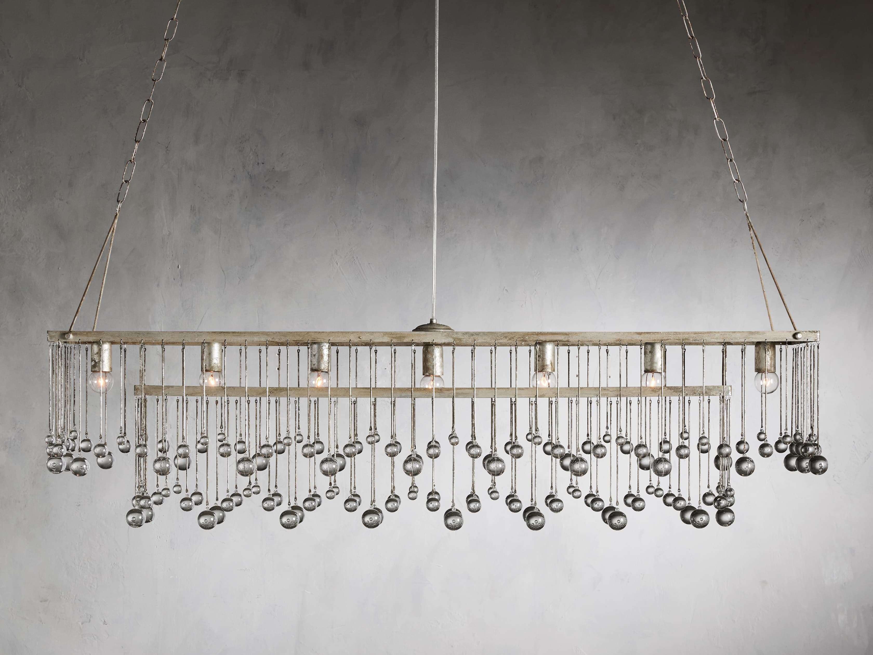 Valcrest Crystal Cage Rectangular Chandelier