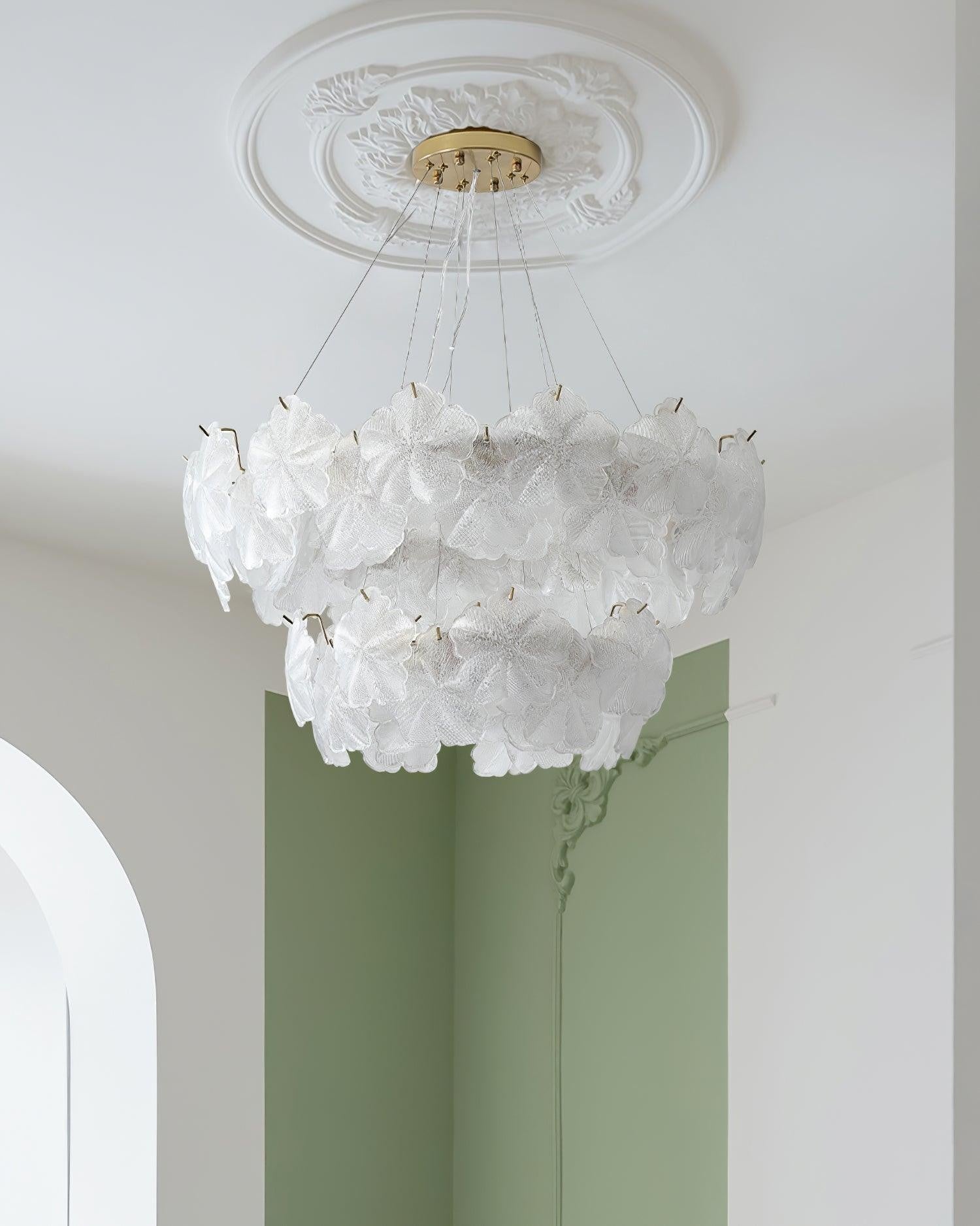 Valery Glass Petal Chandelier
