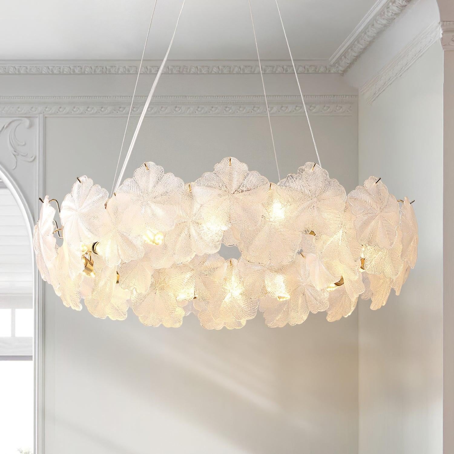 Valery Glass Petal Chandelier