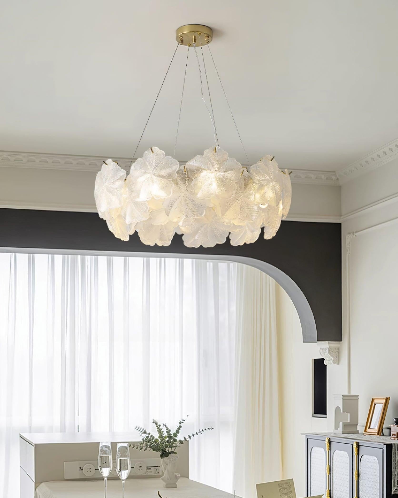 Valery Glass Petal Chandelier