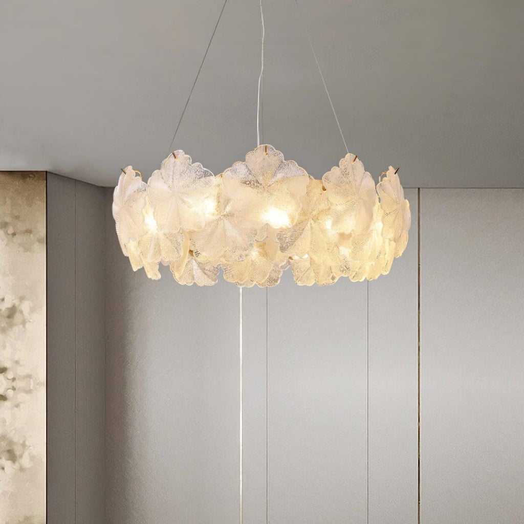Valery Glass Petal Chandelier
