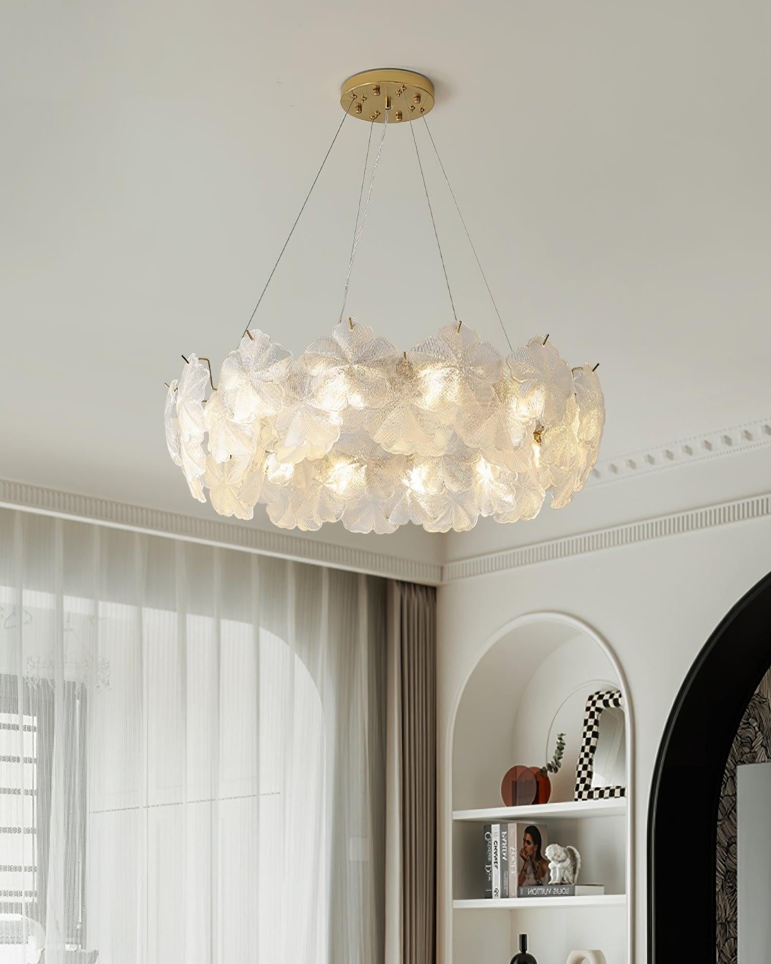 Valery Glass Petal Chandelier