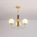 Valthera Walnut Globe Chandelier