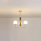 Valthera Walnut Globe Chandelier