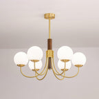 Valthera Walnut Globe Chandelier