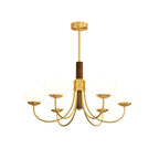 Valthera Walnut Globe Chandelier