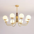 Valthera Walnut Globe Chandelier