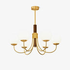 Valthera Walnut Globe Chandelier