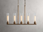 Venturo Fluted Glass Linear Island Chandelier