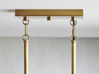 Venturo Fluted Glass Linear Island Chandelier