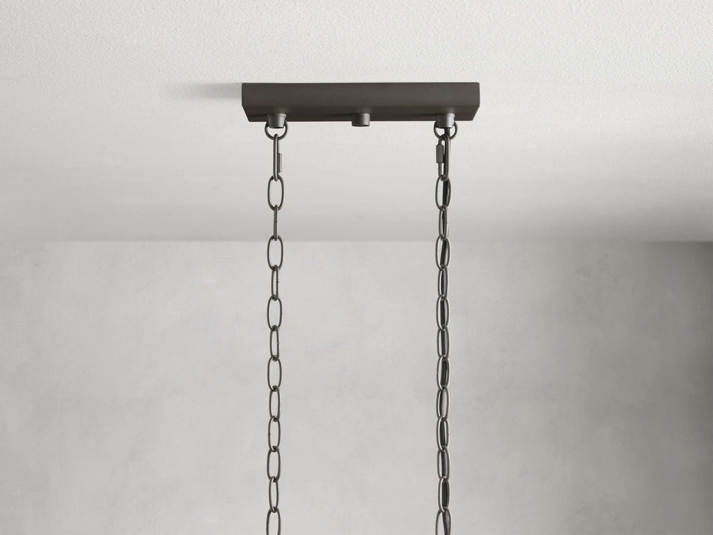 Venturo Fluted Glass Linear Island Chandelier