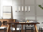 Venturo Fluted Glass Linear Island Chandelier