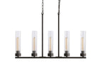 Venturo Fluted Glass Linear Island Chandelier