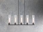 Venturo Fluted Glass Linear Island Chandelier