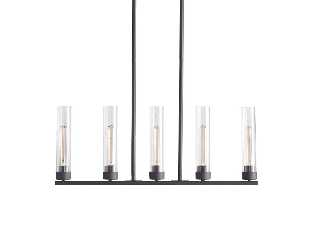 Venturo Fluted Glass Linear Island Chandelier