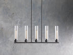 Venturo Fluted Glass Linear Island Chandelier