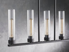 Venturo Fluted Glass Linear Island Chandelier