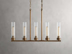 Venturo Fluted Glass Linear Island Chandelier