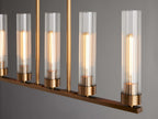 Venturo Fluted Glass Linear Island Chandelier