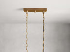 Venturo Fluted Glass Linear Island Chandelier