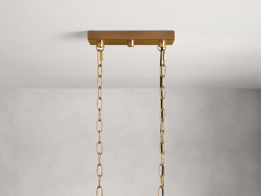Venturo Fluted Glass Linear Island Chandelier
