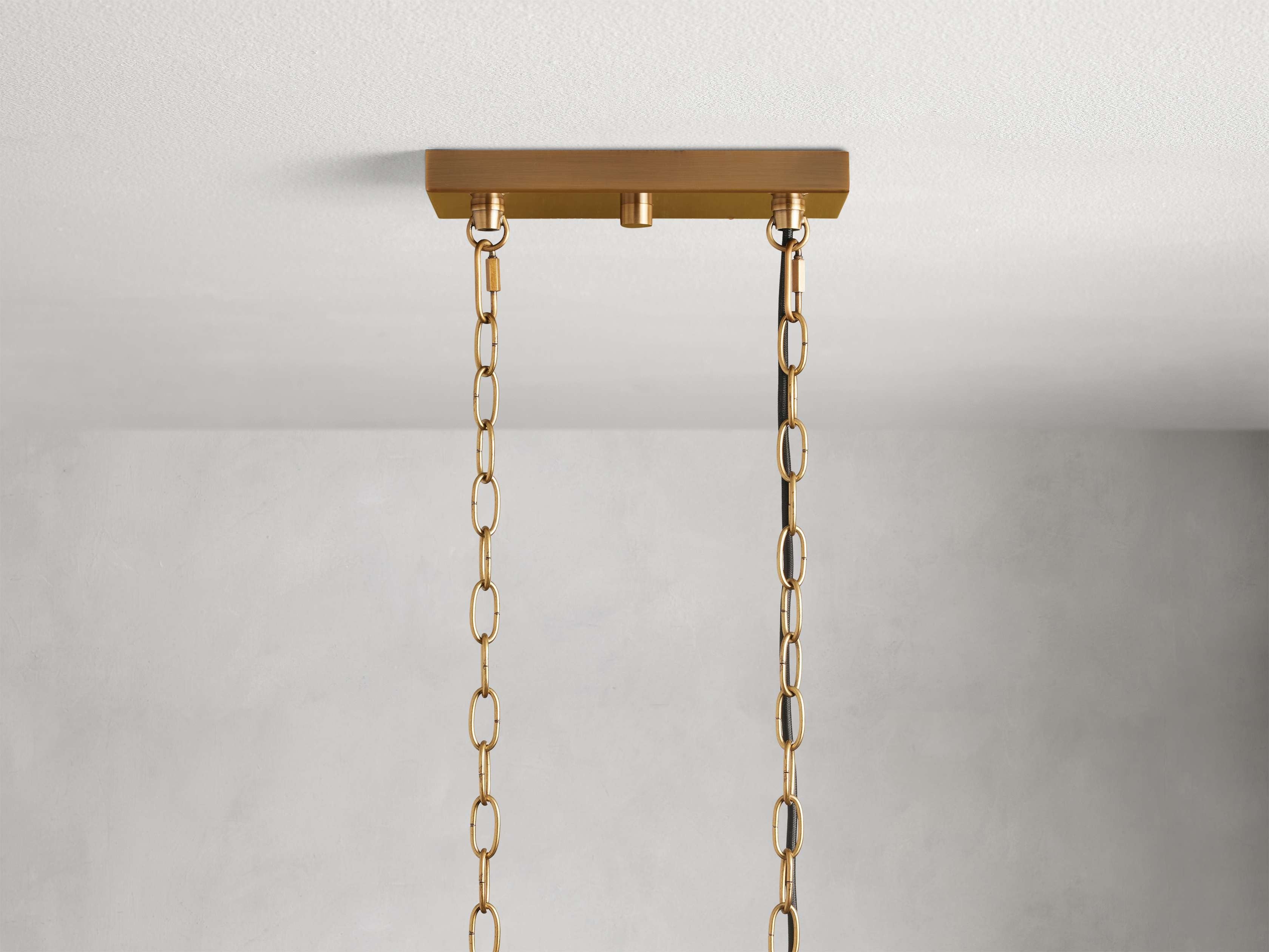 Venturo Fluted Glass Linear Island Chandelier