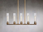 Venturo Fluted Glass Linear Island Chandelier