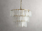 Verona Swirled Glass Tiered Chandelier