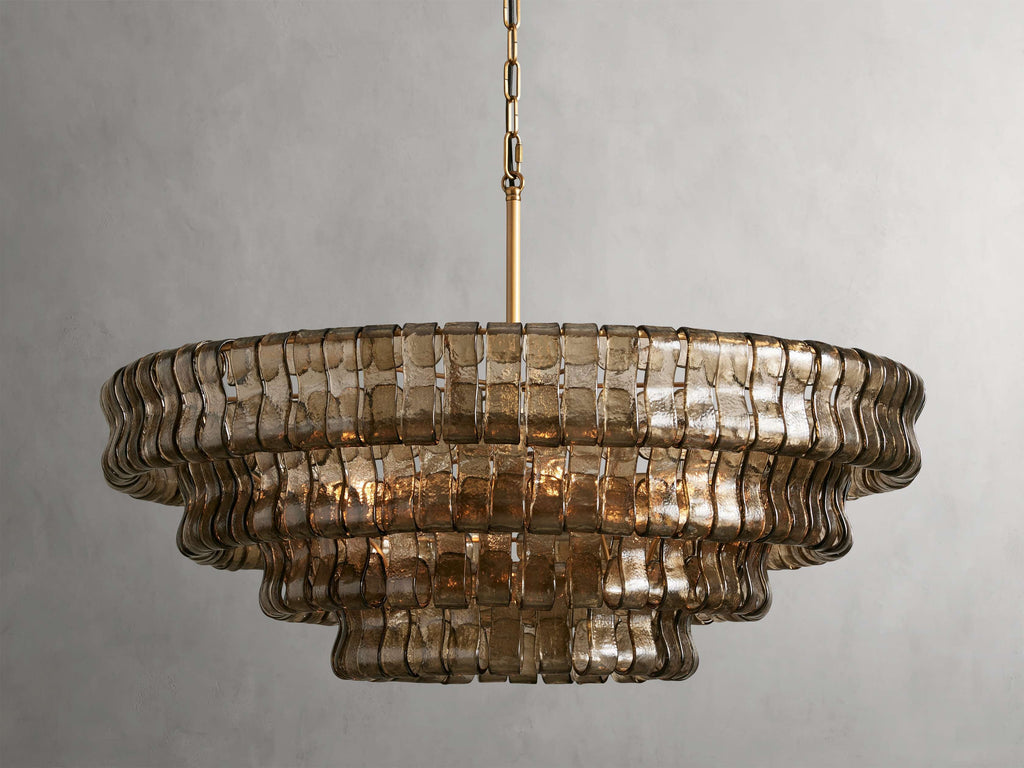 Verona Textured Glass Halo Chandelier