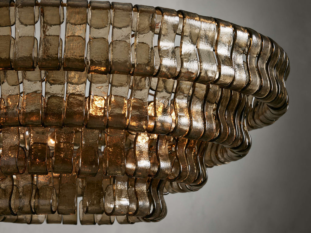 Verona Textured Glass Halo Chandelier