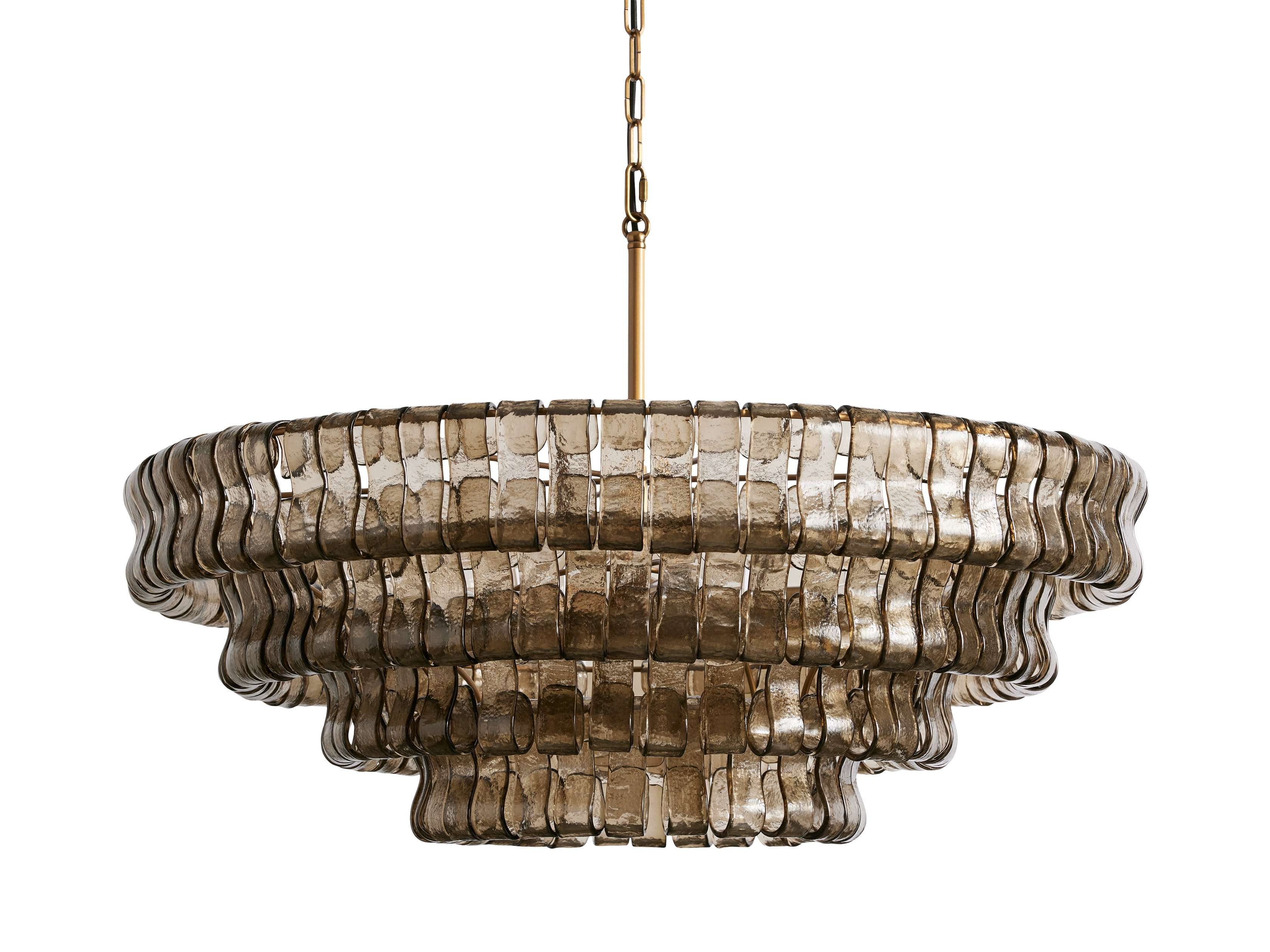 Verona Textured Glass Halo Chandelier