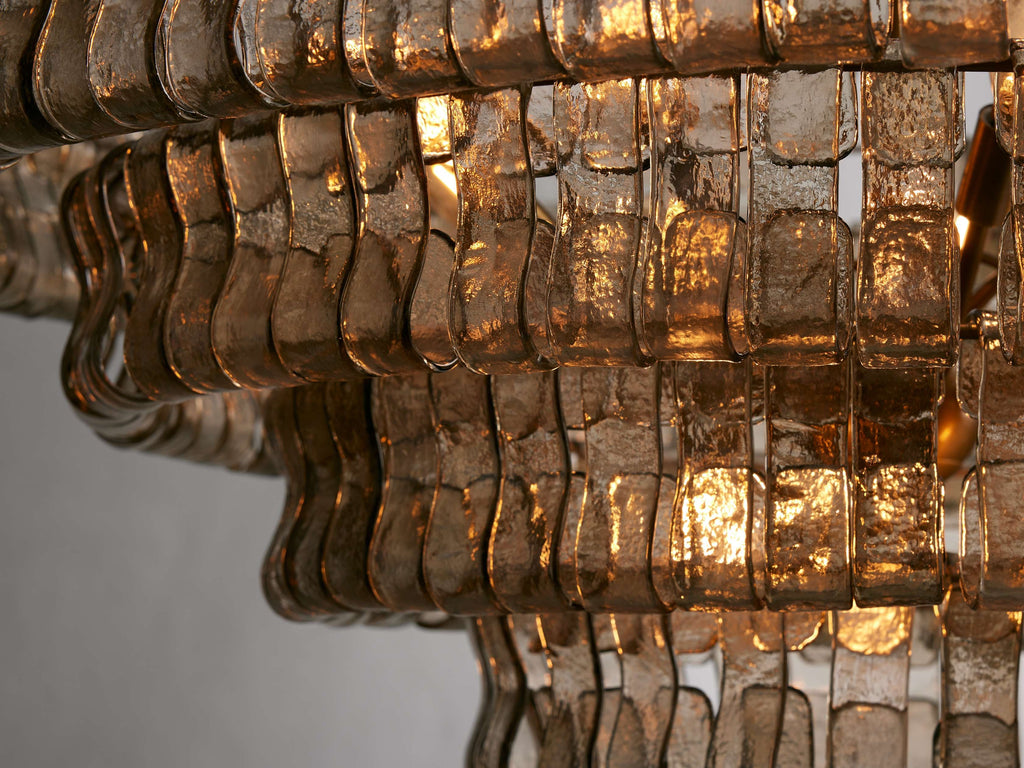 Verona Textured Glass Halo Chandelier