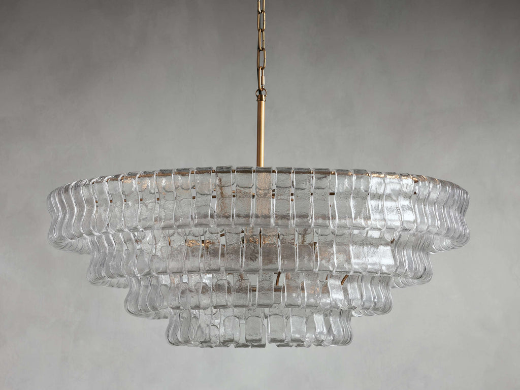 Verona Textured Glass Halo Chandelier