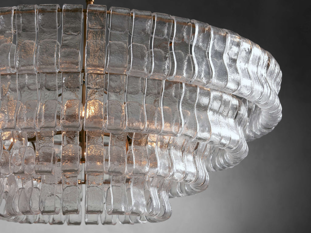 Verona Textured Glass Halo Chandelier