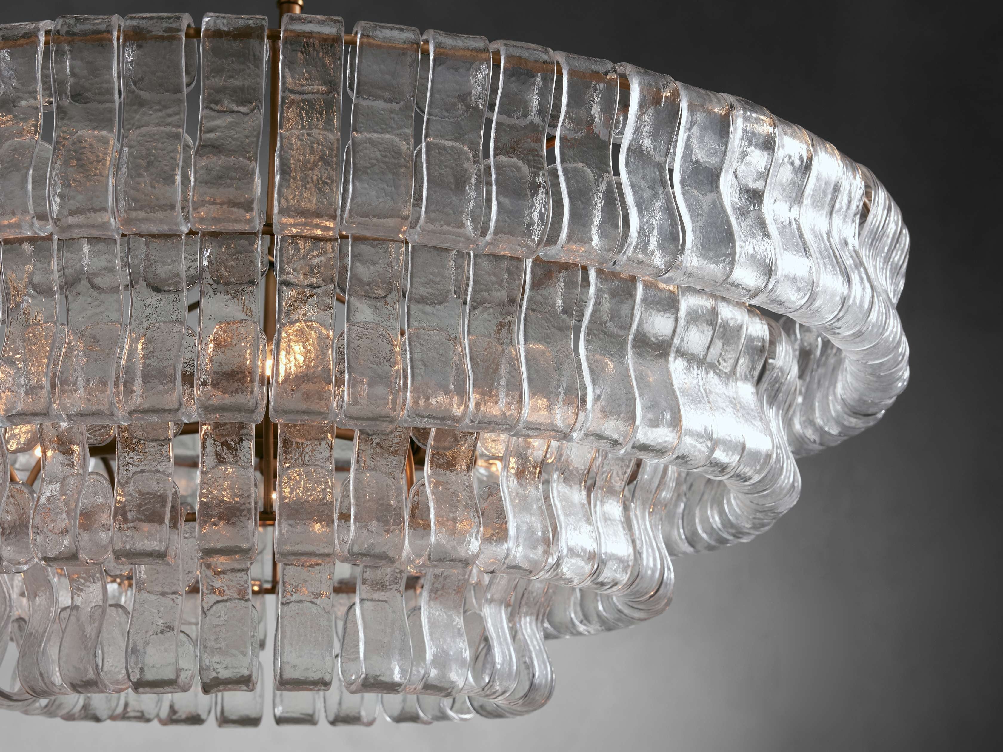 Verona Textured Glass Halo Chandelier