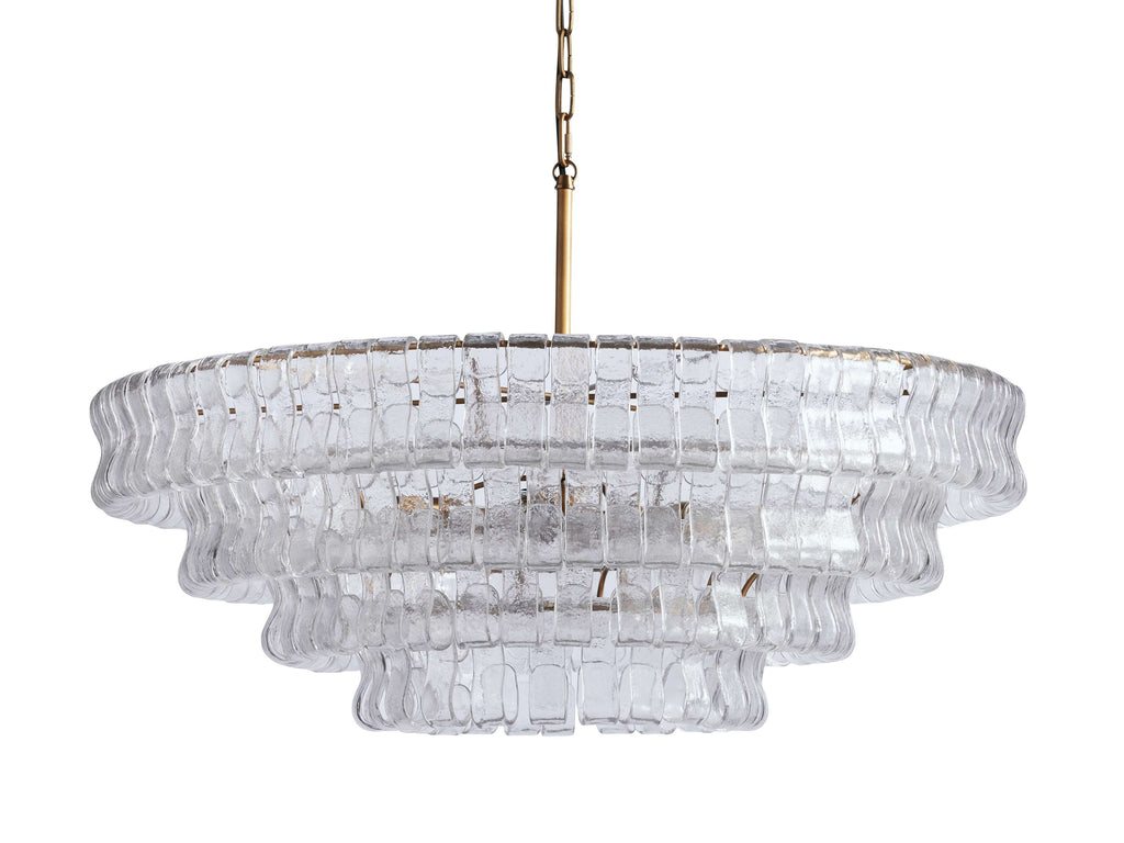 Verona Textured Glass Halo Chandelier
