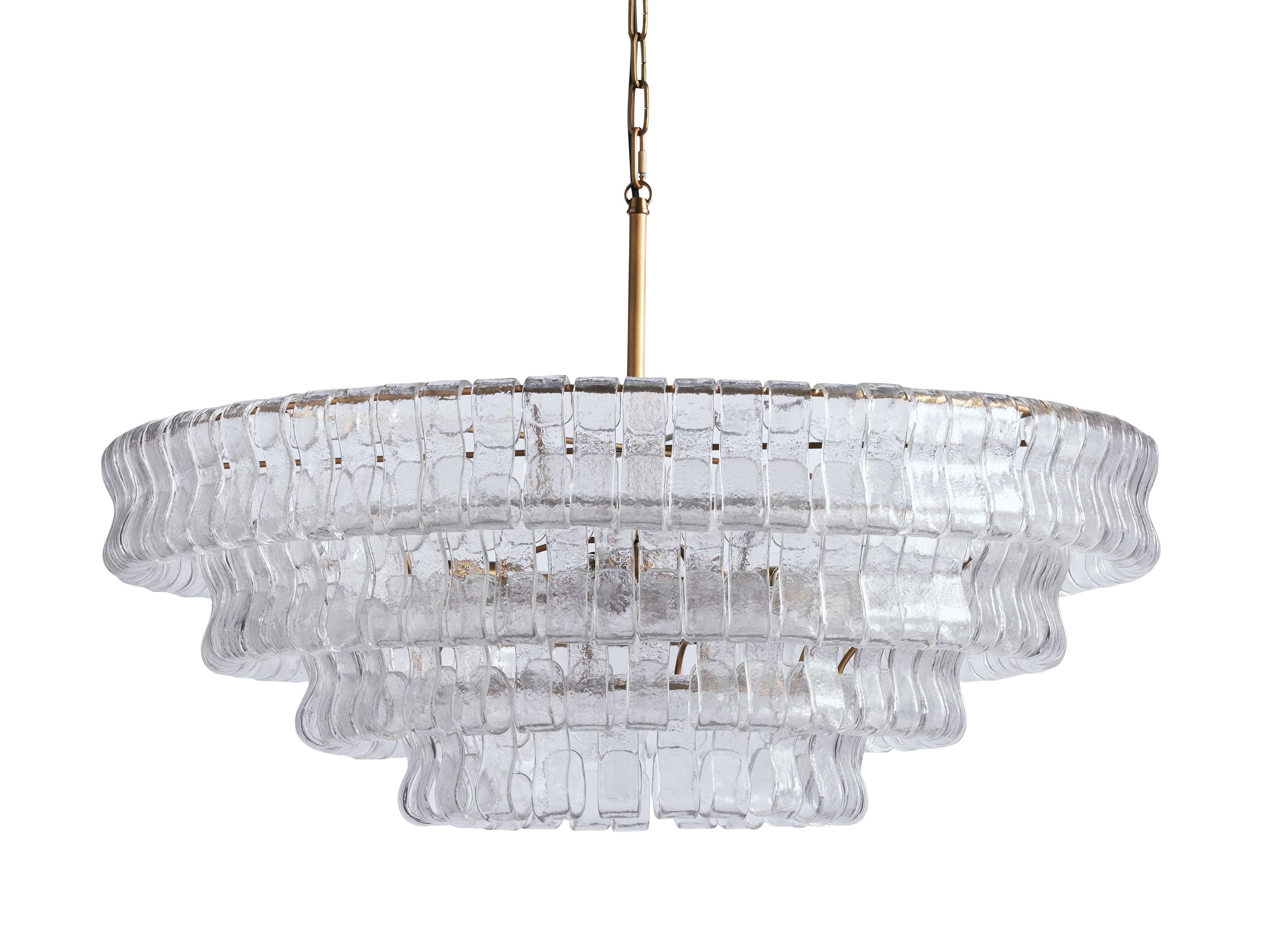 Verona Textured Glass Halo Chandelier