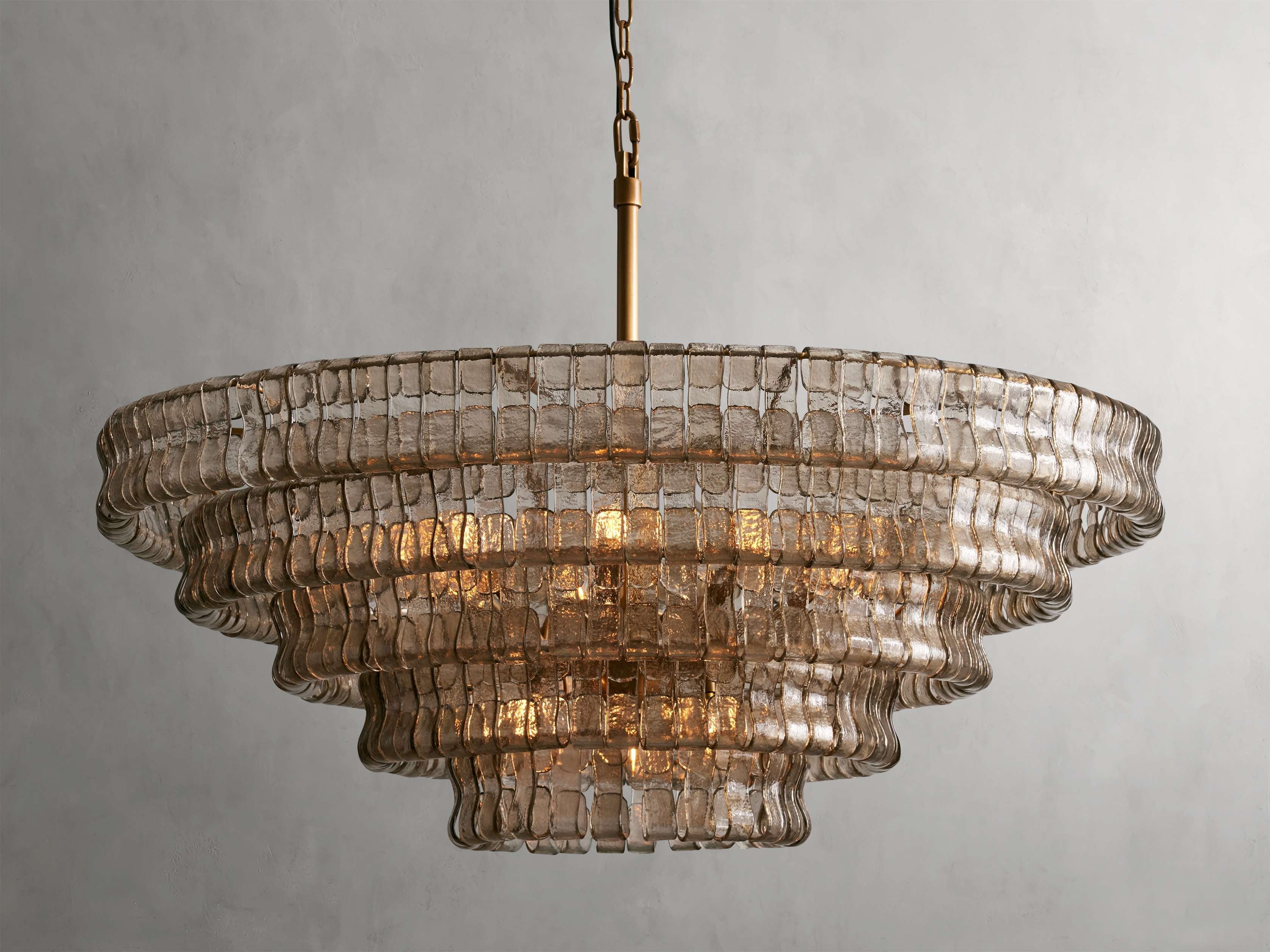 Verona Textured Glass Halo Chandelier