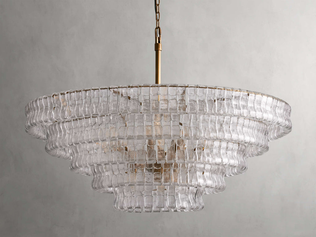 Verona Textured Glass Halo Chandelier