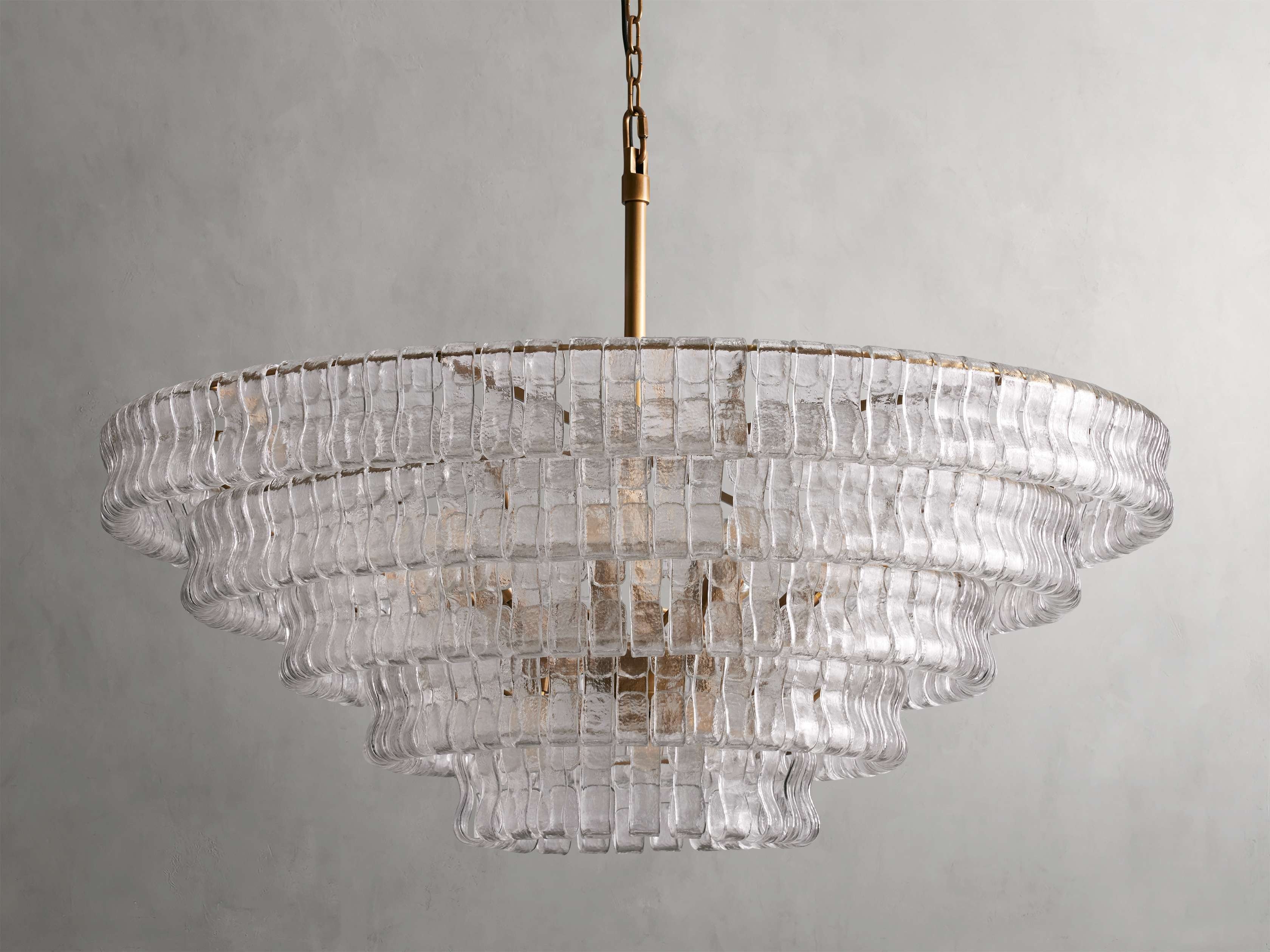 Verona Textured Glass Halo Chandelier